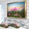 Designart - Blooming Lotus Flowers at Sunset - Floral Photo Framed Canvas Print